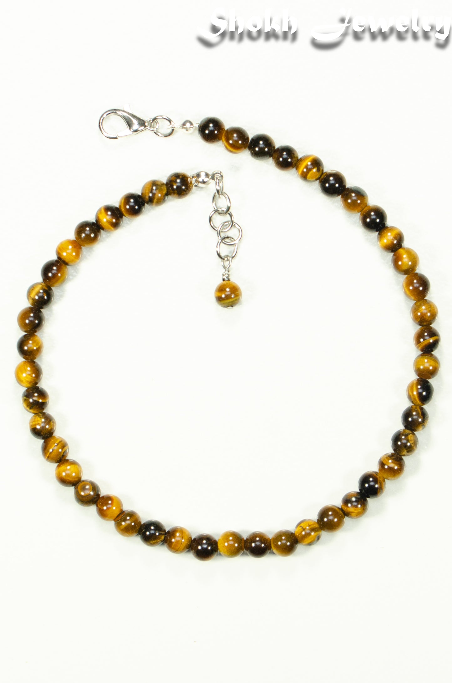 6mm Natural Tiger's Eye Choker Necklace