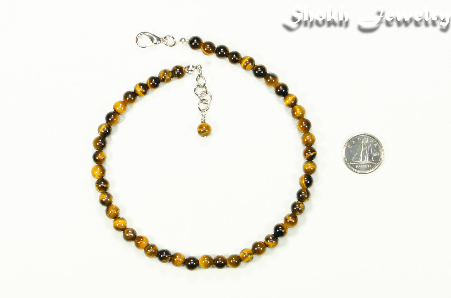 6mm Natural Tiger's Eye Choker Necklace
