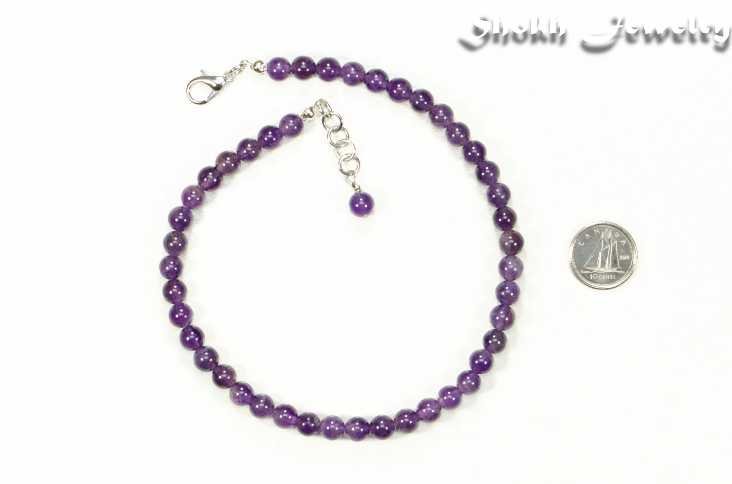 6mm Amethyst Crystal Choker Necklace