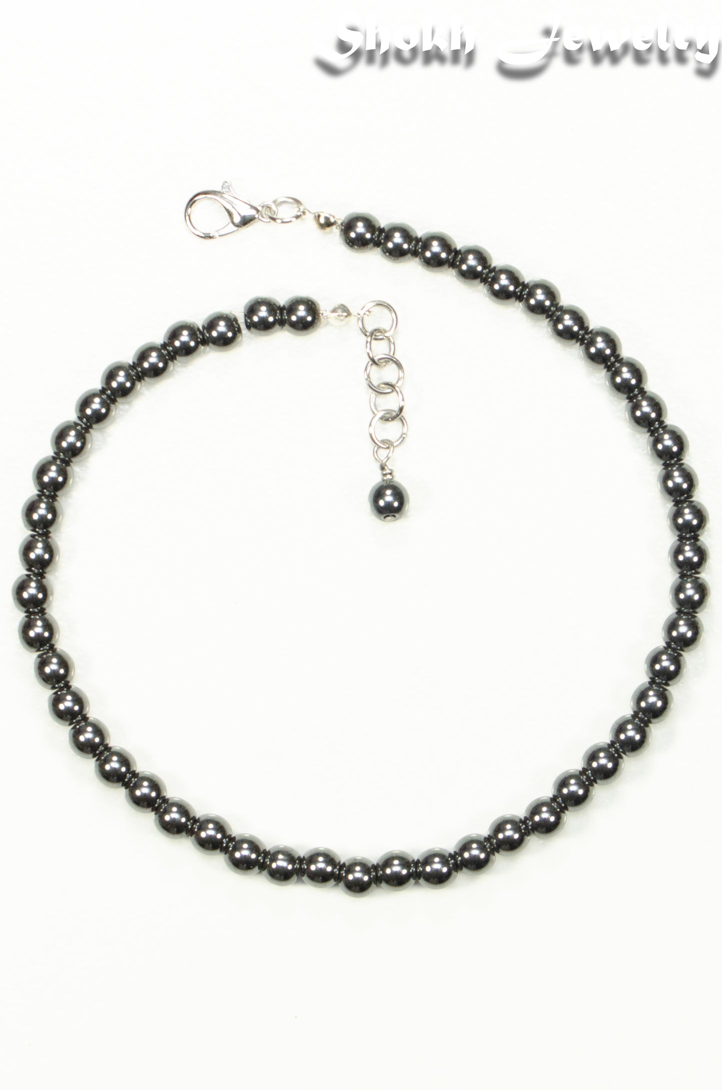 6mm Natural Hematite Choker Necklace
