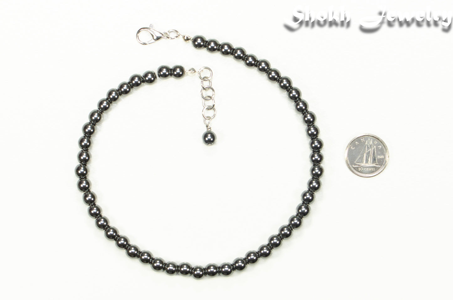 6mm Natural Hematite Choker Necklace
