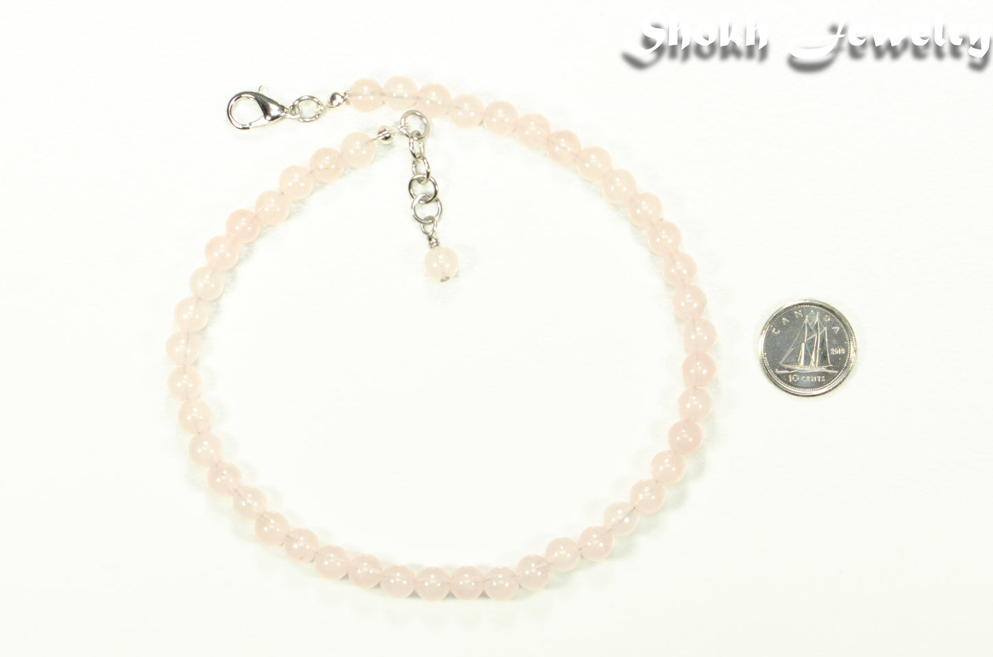 6mm Rose Quartz Crystal Choker Necklace