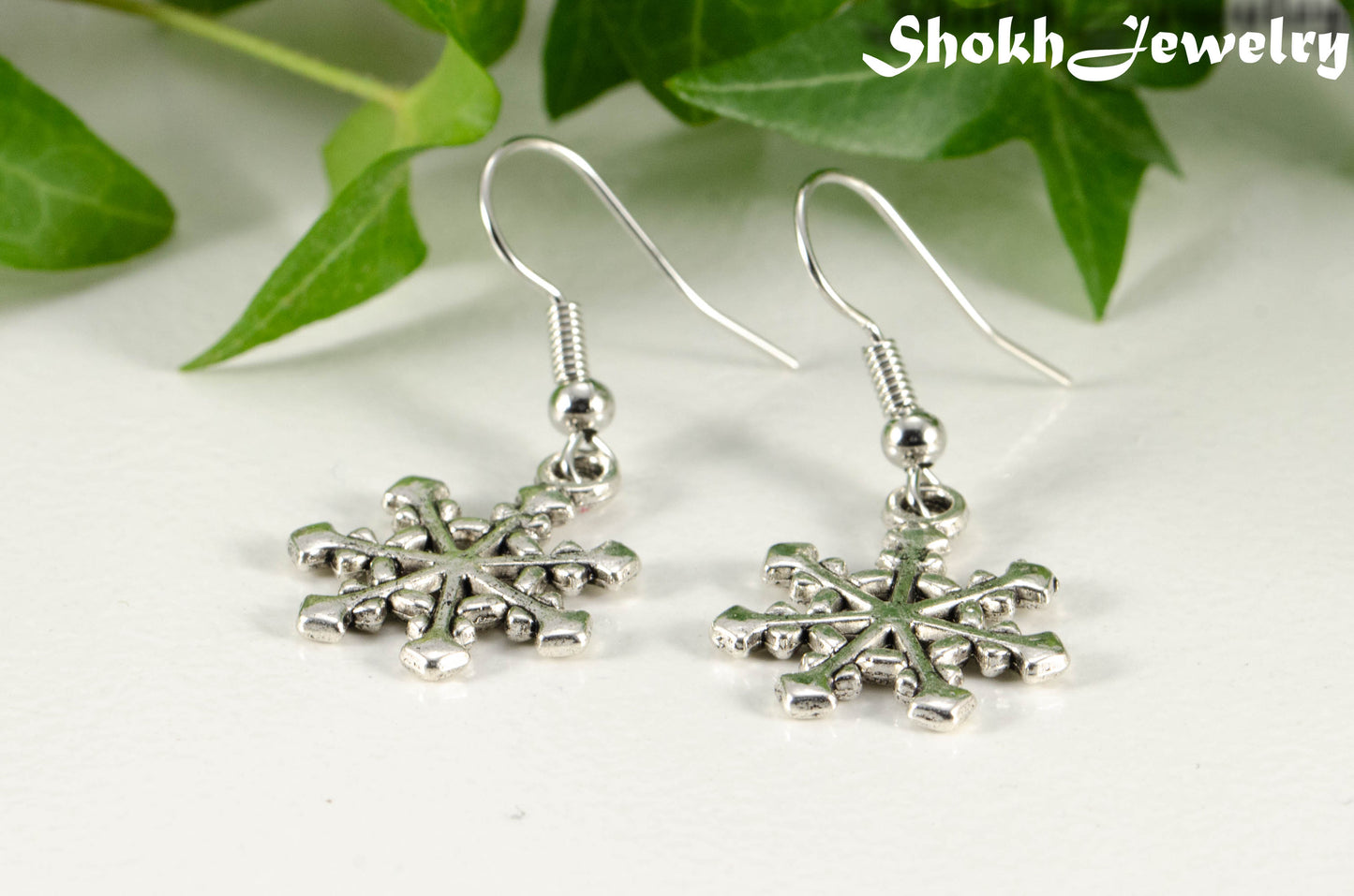 Christmas Snowflakes Charm Earrings.