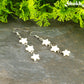 Long Natural White Seashell Star Earrings.