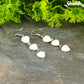 Long White Seashell Hearts Earrings.