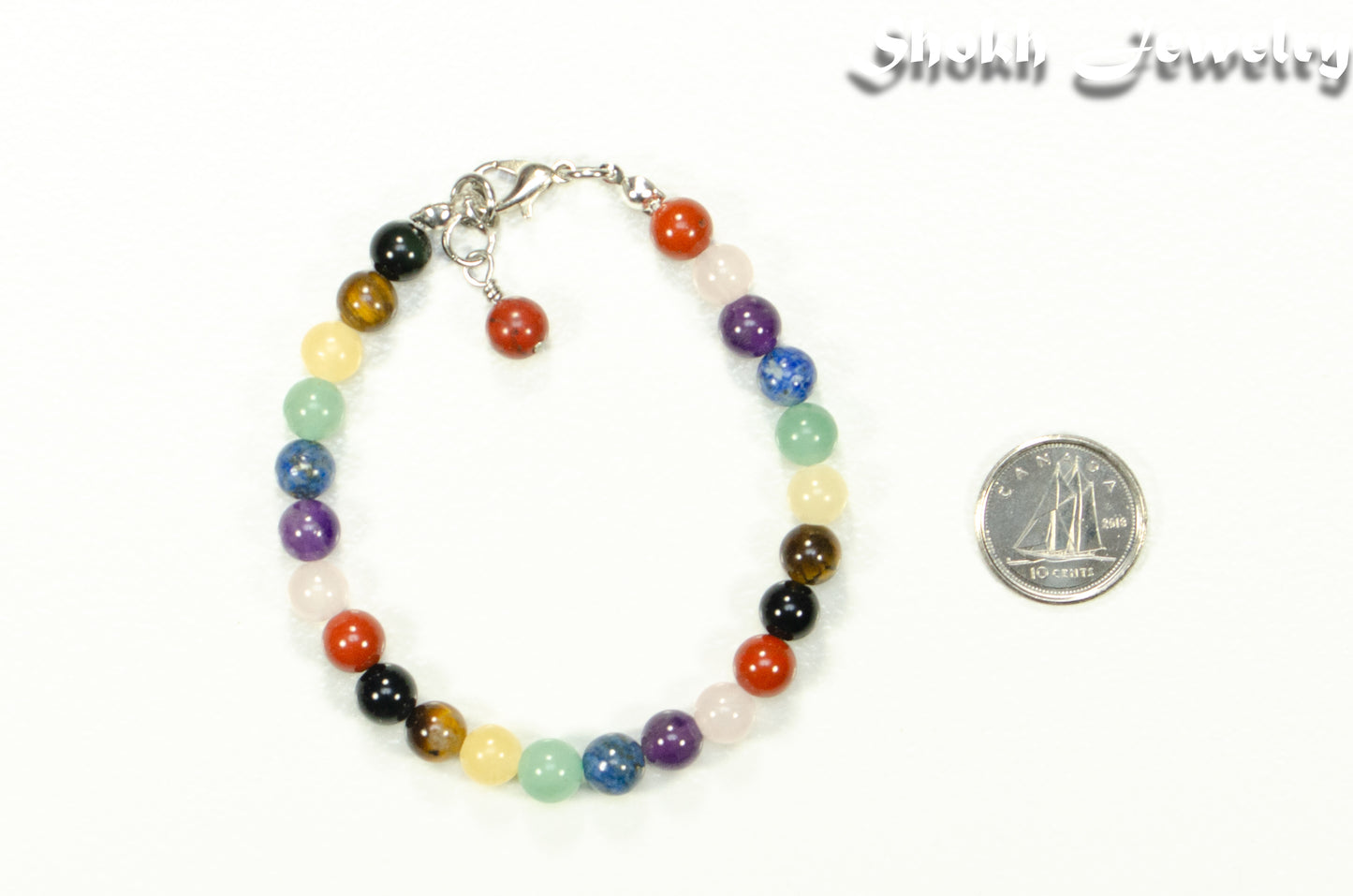 6mm Chakra Gemstone Bracelet with Clasp
