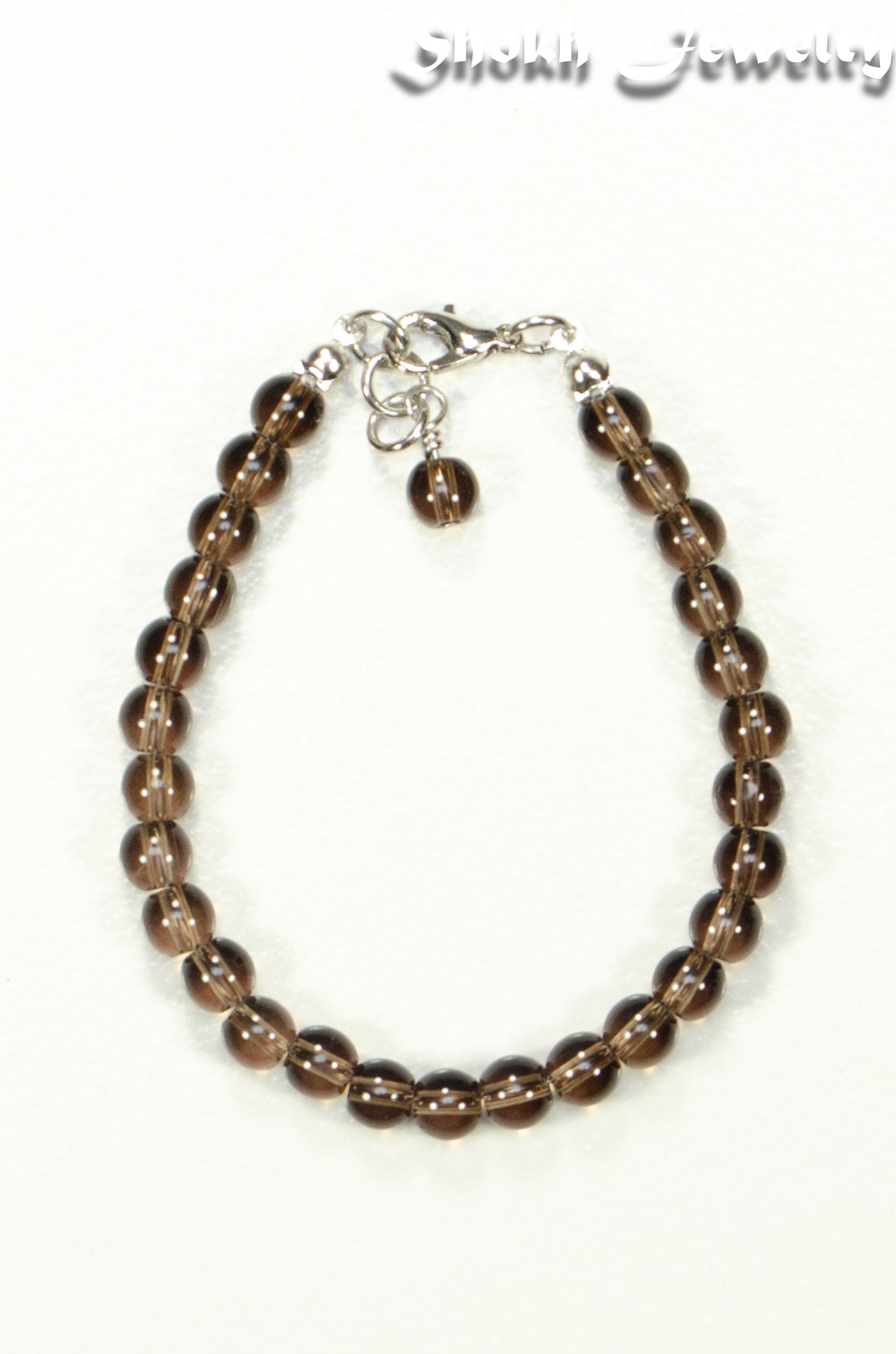 6mm Smoky Quartz Bracelet with Clasp