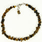 Top view of Natural Tiger's Eye Chip Anklet.