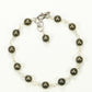 6mm Natural Pyrite Link Bracelet with Clasp