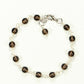 6mm Smoky Quartz Link Bracelet with Clasp