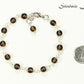 6mm Smoky Quartz Link Bracelet with Clasp
