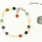 6mm Chakra Gemstone Link Bracelet with Clasp