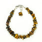 Top view of Natural Tiger's Eye Chip Bracelet.