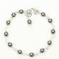 6mm Silver Hematite Link Bracelet with Clasp
