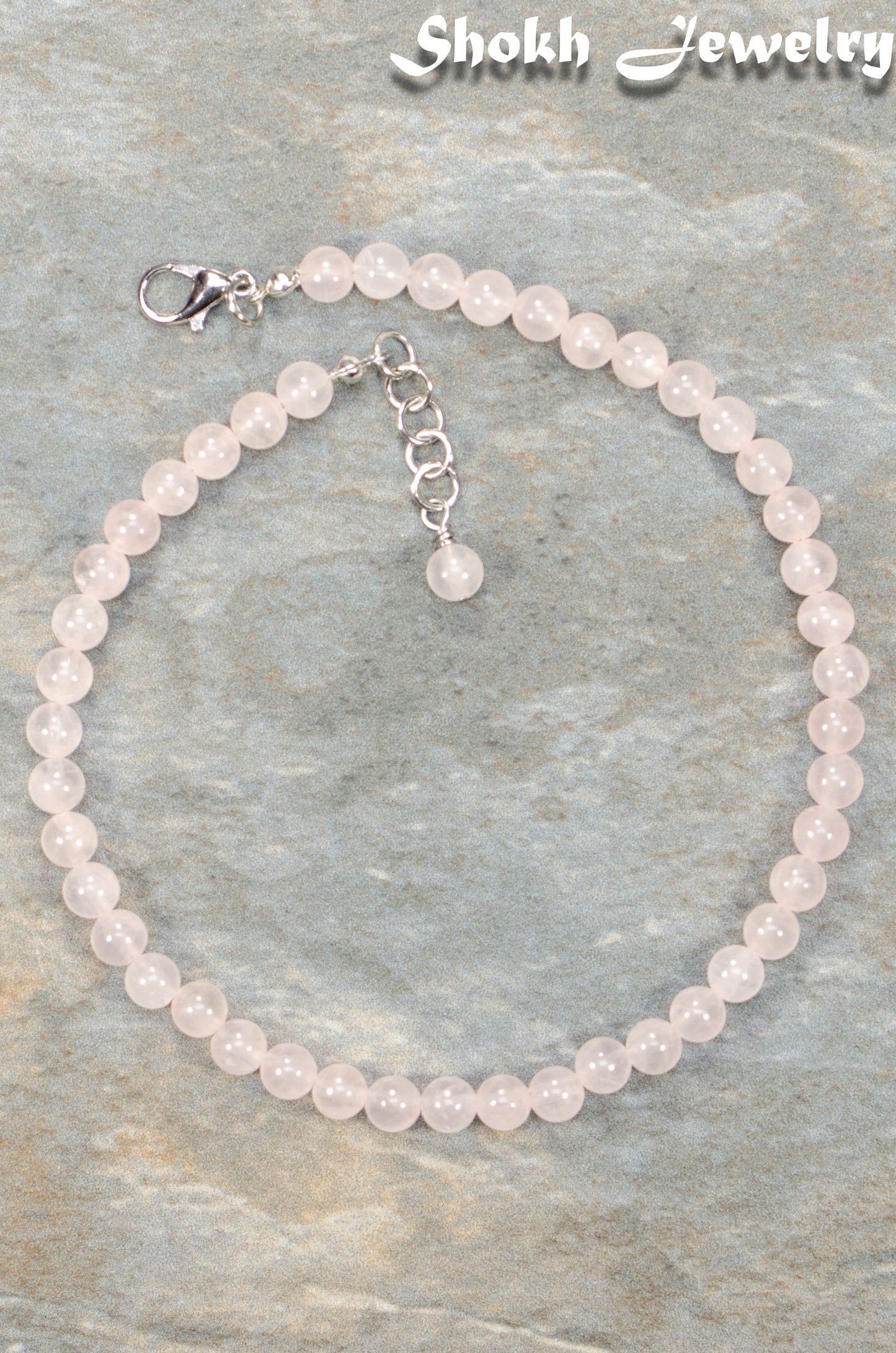6mm Rose Quartz Crystal Choker Necklace