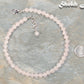 6mm Rose Quartz Crystal Choker Necklace