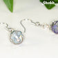 Close up of 10mm Glass Crystal Disco Ball Earrings.