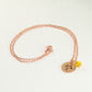 Rose Gold Plated November Birth Flower Necklace with Citrine Birthstone Pendant.