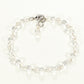 Close up of Handmade Clear Quartz Link Chain Anklet for Women.
