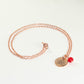 Rose Gold Plated July Birth Flower Necklace with Red Ruby Birthstone Pendant.