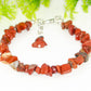 Natural Red Jasper Crystal Chip Bracelet.