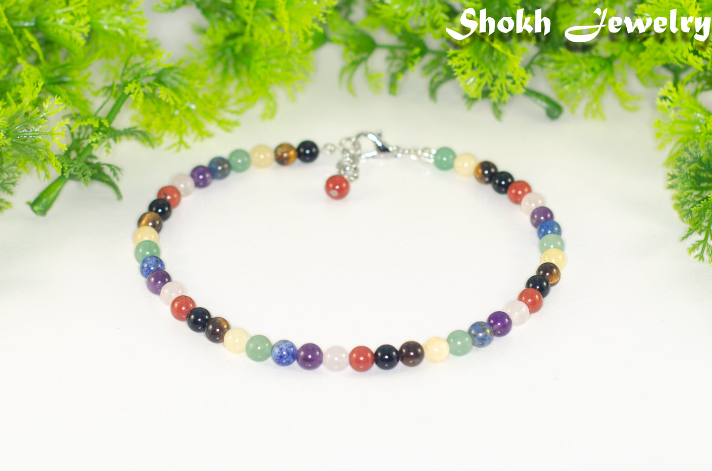 6mm Chakra Gemstone Beaded Choker Necklace