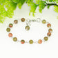 6mm Unakite Jasper Link Bracelet for Women.