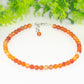 6mm Carnelian Crystal Choker Necklace
