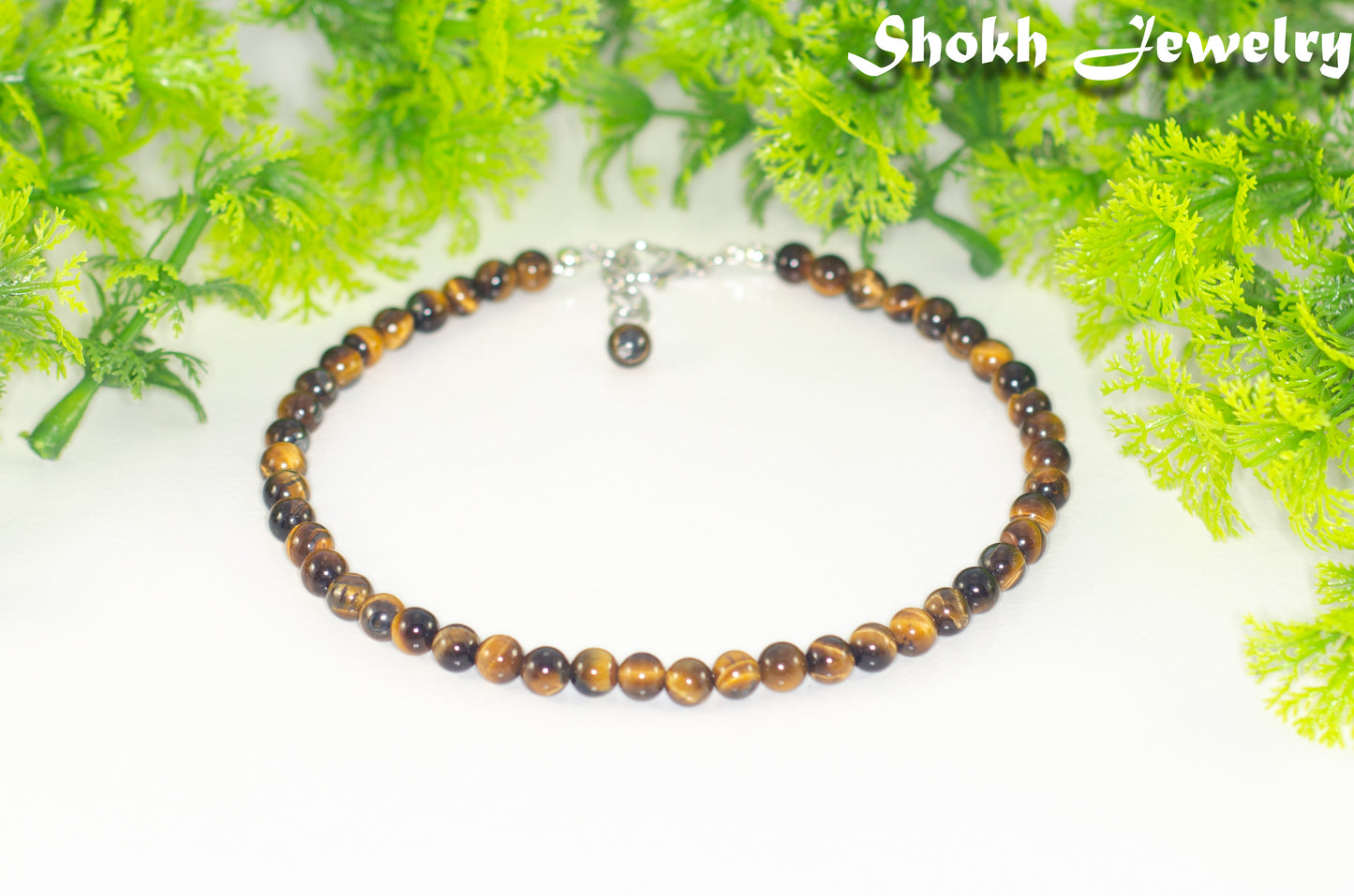 6mm Natural Tiger's Eye Choker Necklace