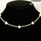 Freshwater Pearl and Dainty Chain Choker Necklace displayed on a bust.