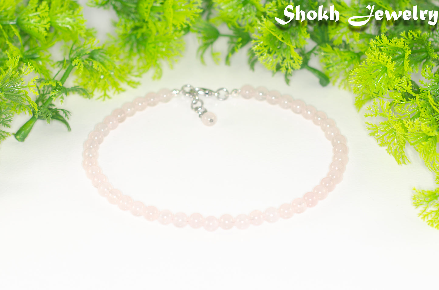6mm Rose Quartz Crystal Choker Necklace