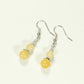 Top view of Small Natural Calcite Crystal Earrings.