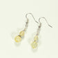 Top view of Small Natural Citrine Crystal Earrings.