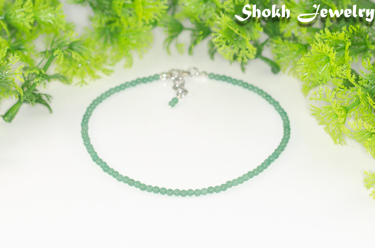 3mm Green Aventurine Crystal Choker Necklace