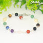 6mm Chakra Gemstone Link Bracelet with Clasp