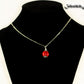 12mm Red Howlite Pendant Necklace displayed on a bust.