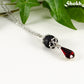 Lava Rock and Teardrop January Birthstone Choker Necklace.