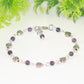 Tibetan Silver Heart and Amethyst Link Bracelet