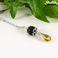 Lava Rock and Teardrop November Birthstone Choker Necklace.