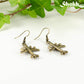 Antique Bronze 3D Plane Charm Earrings for women.