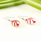 Christmas Peppermint Glass Bead Earrings.