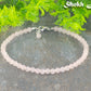 6mm Rose Quartz Crystal Choker Necklace