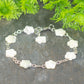 Natural Seashell Flower Link Bracelet