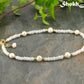 Freshwater Pearl and White Seed Bead Choker Necklace with Gold Plated Spacers.