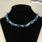 Freshwater Pearl and Natural Blue Quartzite Chip Choker Necklace