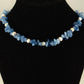 Freshwater Pearl and Natural Blue Quartzite Chip Choker Necklace