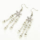 Top view of Clear Glass Crystal Chandelier and Snowflakes Earrings.