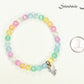 6mm Rainbow Selenite Bracelet with Initial