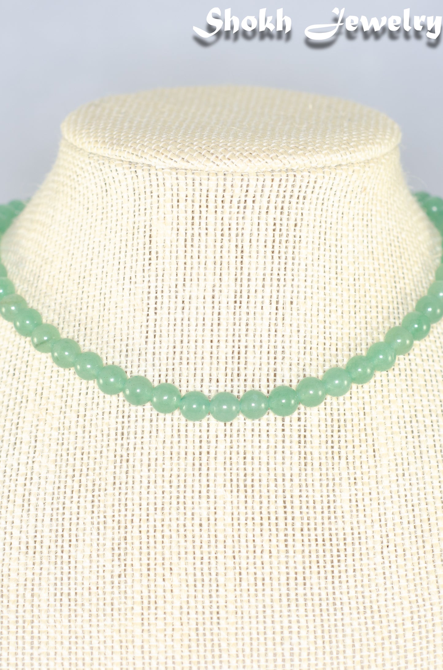 6mm Green Aventurine Crystal Choker Necklace