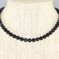 6mm Black Obsidian Crystal Choker Necklace